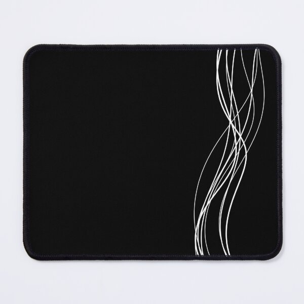 Item preview, Abstract Flowing Curved Lines Pattern White on Black designed and sold by MinimalMoodsArt.