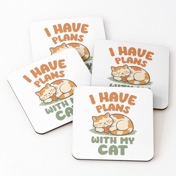 Item preview, Funny Cat Lover Quote | I Have Plans With My Cat | Cat Parent & Cozy Cat Humor designed and sold by stylishdzign.