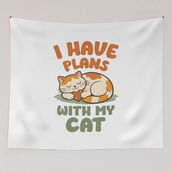 Item preview, Funny Cat Lover Quote | I Have Plans With My Cat | Cat Parent & Cozy Cat Humor designed and sold by stylishdzign.