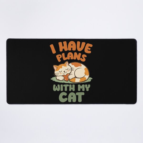 Item preview, Funny Cat Lover Quote | I Have Plans With My Cat | Cat Parent & Cozy Cat Humor designed and sold by stylishdzign.