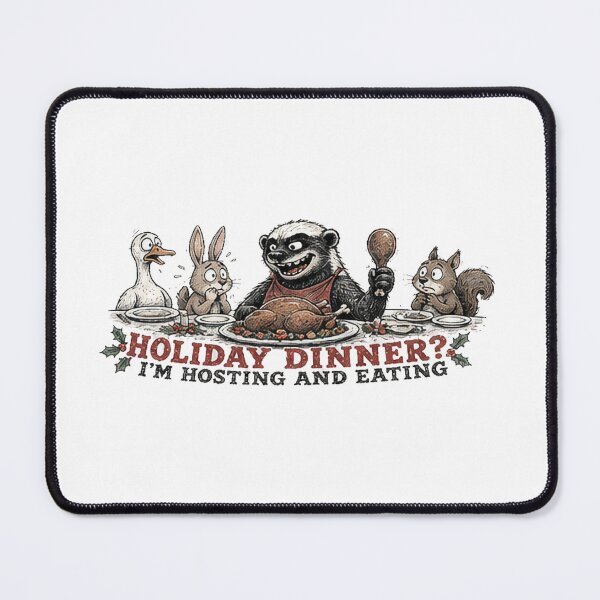 Item preview, Funny Honey Badger Holiday Dinner Christmas designed and sold by paintingnou.