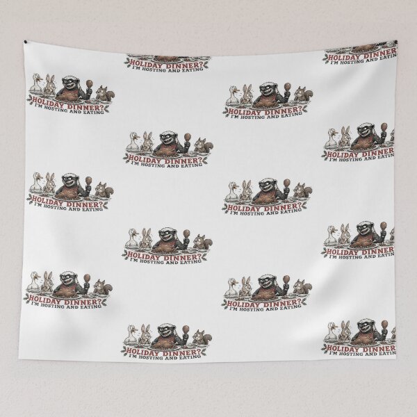 Item preview, Funny Honey Badger Holiday Dinner Christmas designed and sold by paintingnou.