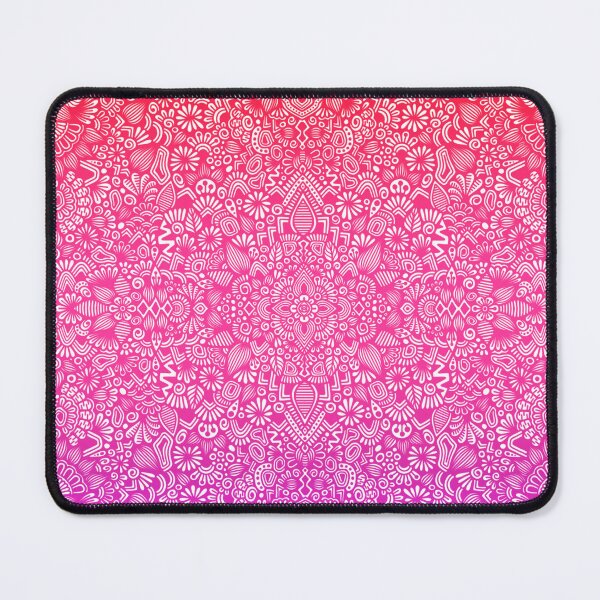 Item preview, Neon Red Pink Purple Gradient Mandala Pattern designed and sold by FioreDiCiliegio.