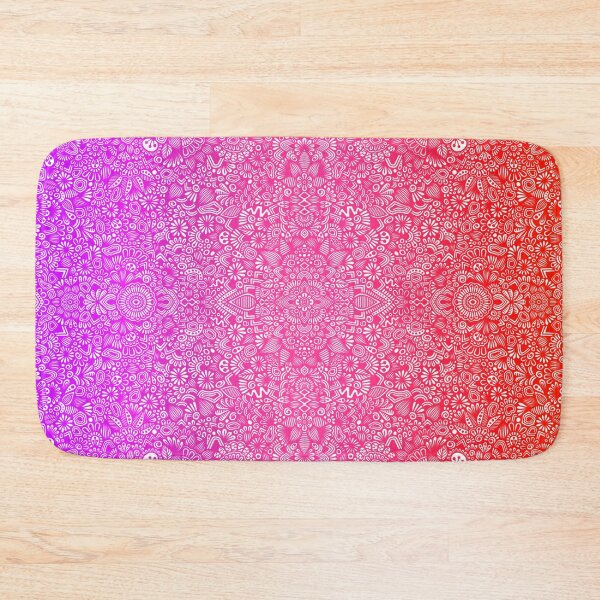 Item preview, Neon Red Pink Purple Gradient Mandala Pattern designed and sold by FioreDiCiliegio.