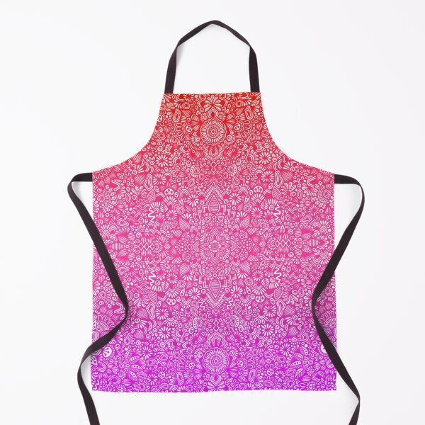 Item preview, Neon Red Pink Purple Gradient Mandala Pattern designed and sold by FioreDiCiliegio.