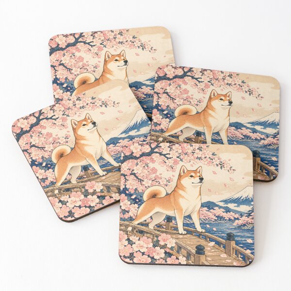 Item preview, Shiba Inu Sakura Fuji Art designed and sold by ARU JAPAN STUDIO.