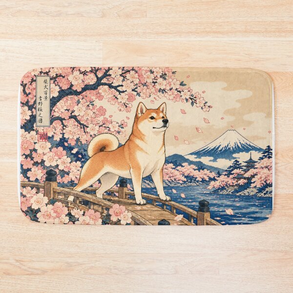 Item preview, Shiba Inu Sakura Fuji Art designed and sold by ARU JAPAN STUDIO.