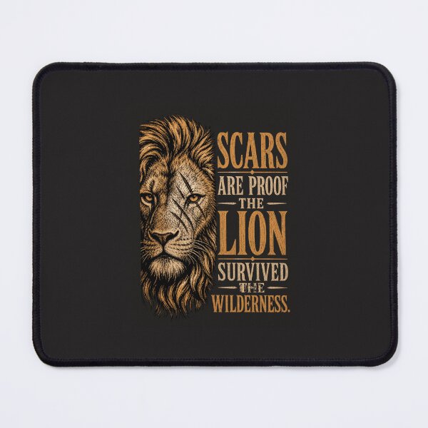 Item preview, Scars Are Proof The Lion Survived The Wilderness - Motivational Quote Design designed and sold by Bennie Singh.