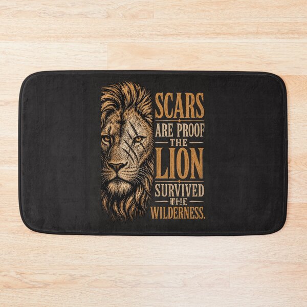 Item preview, Scars Are Proof The Lion Survived The Wilderness - Motivational Quote Design designed and sold by Bennie Singh.