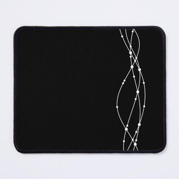 Item preview, Abstract Interwoven Lines and Dots Pattern  White on Black designed and sold by MinimalMoodsArt.