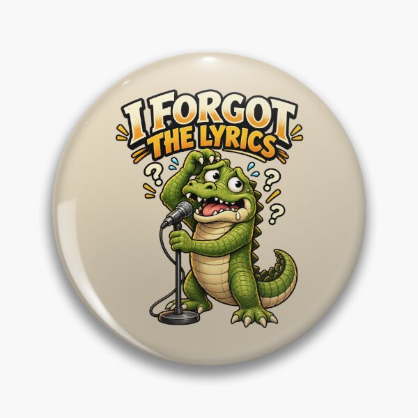 Item preview, I Forgot the Lyrics – Confused Crocodile Singer designed and sold by Safe Haven Pets.