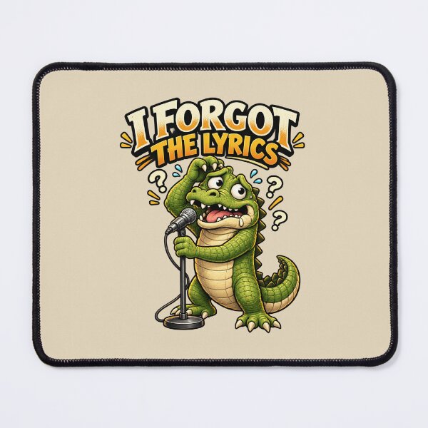 Item preview, I Forgot the Lyrics – Confused Crocodile Singer designed and sold by Safe Haven Pets.