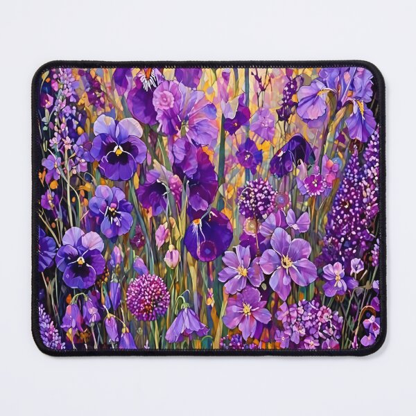 Item preview, Gustav Klimt Flower Garden Vivid Seamless Flowers Vintage Floral Patterns Digital Art Illustration designed and sold by Matt_Smith.