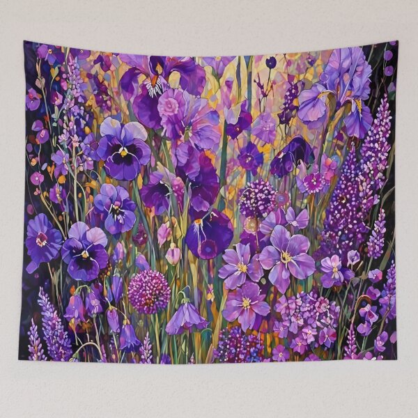Item preview, Gustav Klimt Flower Garden Vivid Seamless Flowers Vintage Floral Patterns Digital Art Illustration designed and sold by Matt_Smith.