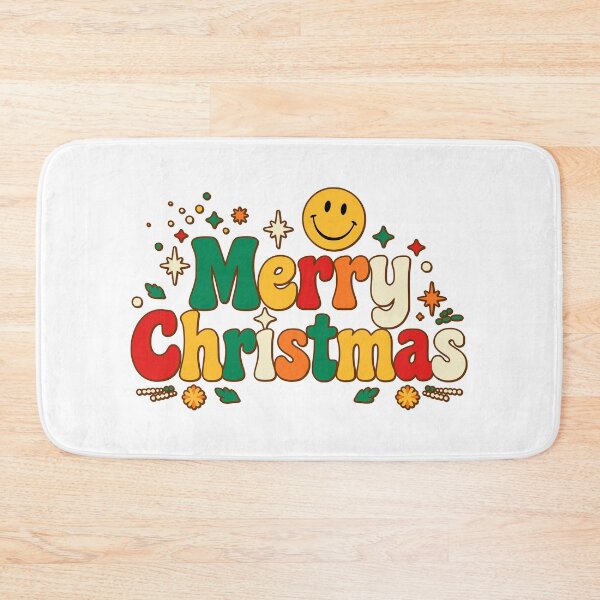 Item preview, Retro Groovy Merry Christmas Smiley Face Hippie Christmas 70s Aesthetic T-shirt and Sticker designed and sold by Billium Halder.