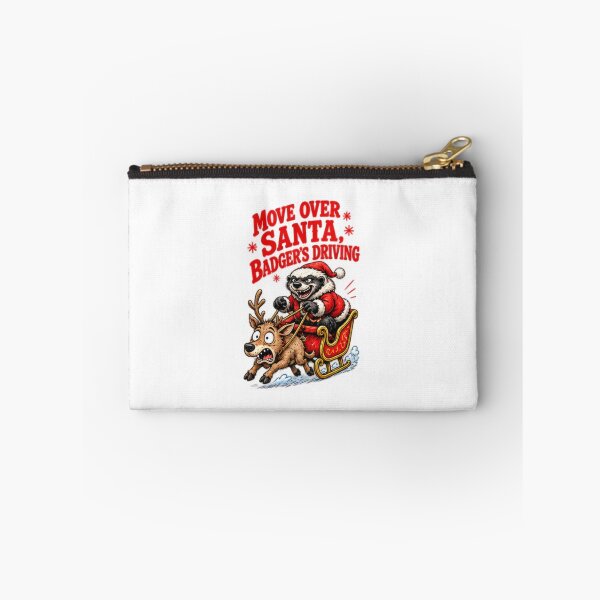 Item preview, Funny Honey Badger Santa Sleigh Christmas designed and sold by paintingnou.