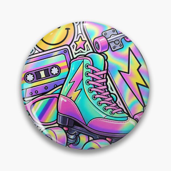 Item preview, Roller Disco Weekend - Neon Skate Sticker Collage	 designed and sold by The198X.