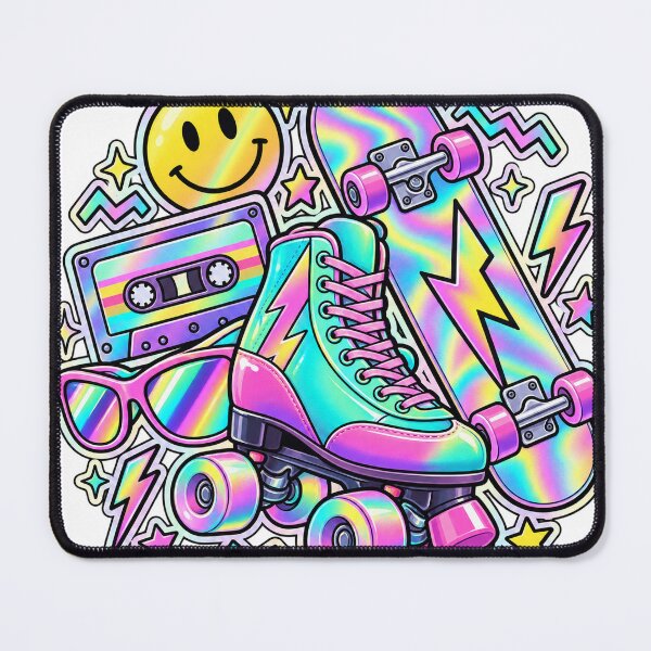 Item preview, Roller Disco Weekend - Neon Skate Sticker Collage designed and sold by The198X.