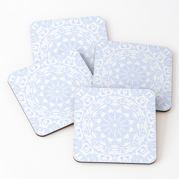 Item preview, Powder Blue and White Mandala designed and sold by Kelly Dietrich Mandala & Fractal Art.