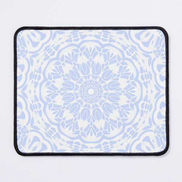 Item preview, Powder Blue and White Mandala designed and sold by Kelly Dietrich Mandala & Fractal Art.