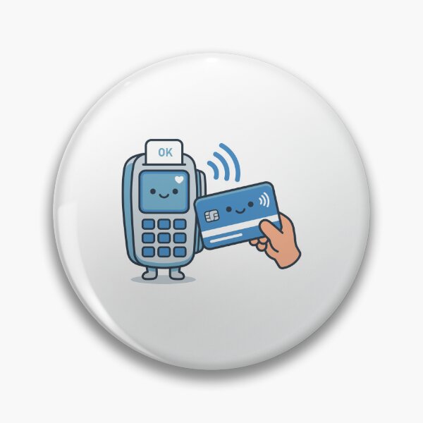 Item preview, Cute Kawaii Contactless Card Tap Payment designed and sold by stickerbundle.