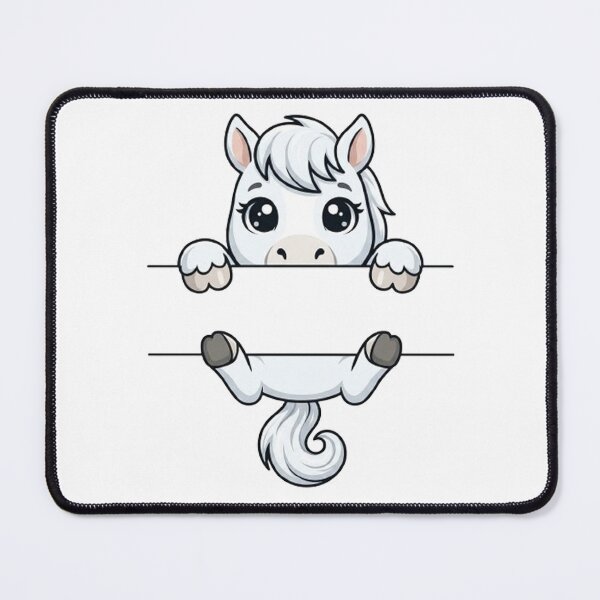 Item preview, Cute White Horse Pony Split Monogram designed and sold by PetalsPaws.