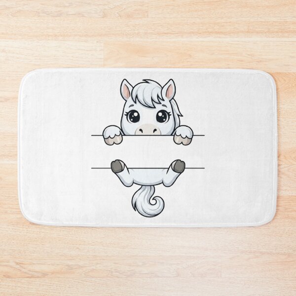 Item preview, Cute White Horse Pony Split Monogram designed and sold by PetalsPaws.