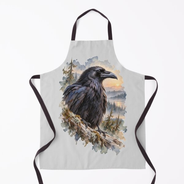 Item preview, Wild Raven – Misty Woodland Nature Art designed and sold by SusanSweetArt.