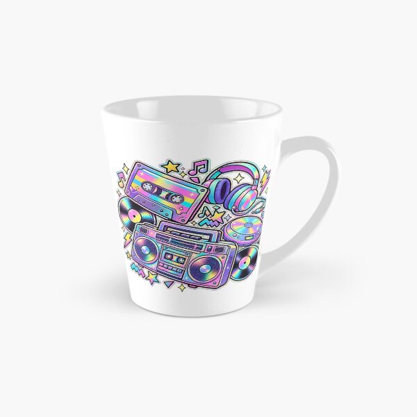Item preview, Neon Mixtape Club - Holographic Retro Music Collage designed and sold by The198X.