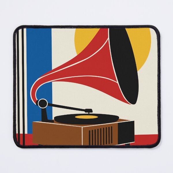 Item preview, Vintage Gramophone Art Print, Mid Century Modern Print, Retro Music Art, Bauhaus Record Player Print, Vinyl Lover Gift, Music Room Decor designed and sold by Studio pod Burom.