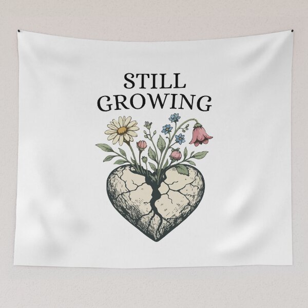 Item preview, Still Growing Quote | Healing & Growth Botanical | Beauty In Brokenness & Resilience designed and sold by stylishdzign.