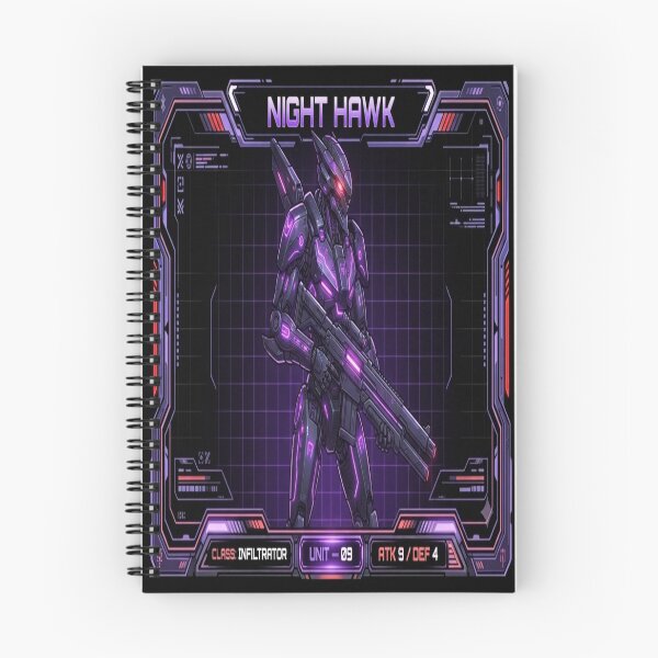 Item preview, Night Hawk Cyber Infiltrator - Purple Mecha TCG Playmat designed and sold by FABIOLART.