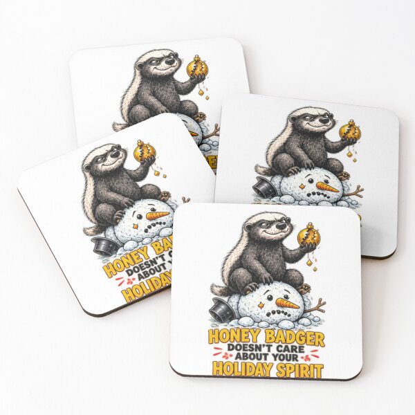Item preview, Funny Honey Badger Holiday Spirit Christmas designed and sold by paintingnou.