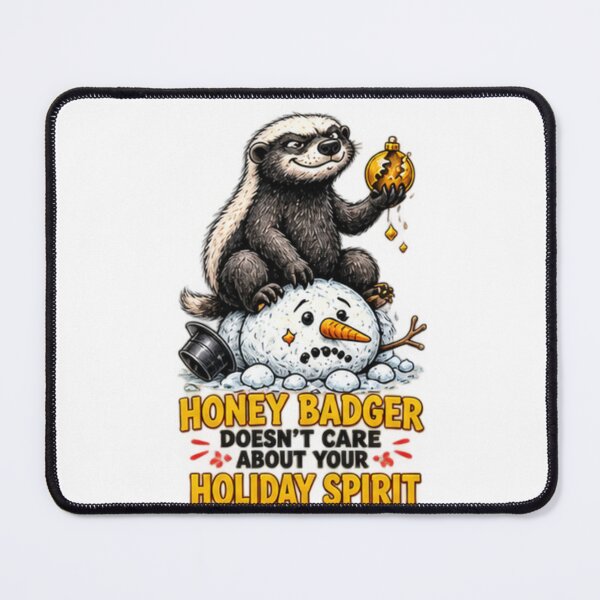 Item preview, Funny Honey Badger Holiday Spirit Christmas designed and sold by paintingnou.