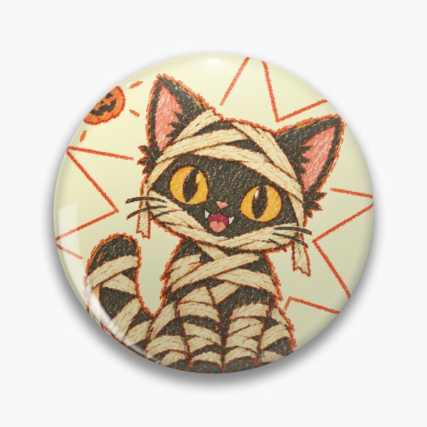 Item preview, Mummy Black Cat Cute Spooky Vintage  designed and sold by ZOHRR.