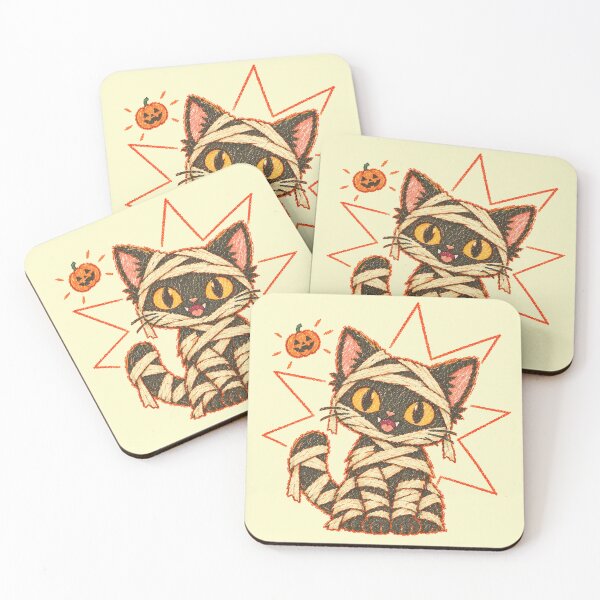 Item preview, Mummy Black Cat Cute Spooky Vintage  designed and sold by ZOHRR.