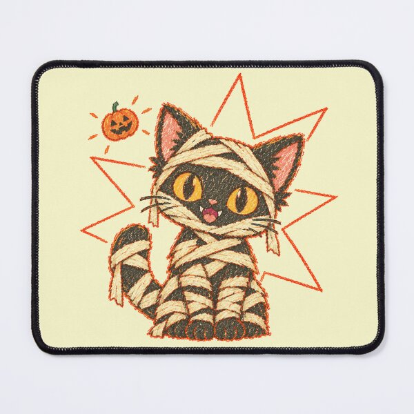 Item preview, Mummy Black Cat Cute Spooky Vintage designed and sold by ZOHRR.