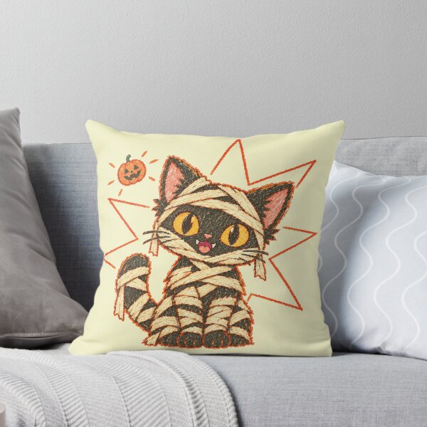 Item preview, Mummy Black Cat Cute Spooky Vintage  designed and sold by ZOHRR.