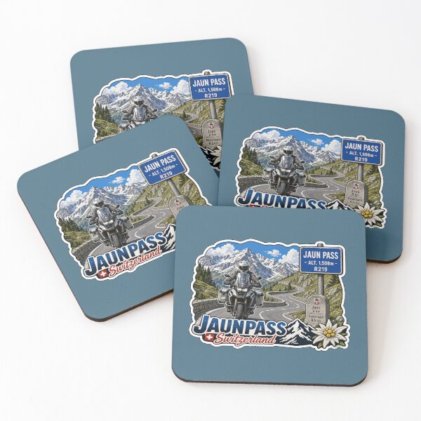 Item preview, Jaun Pass, Jaunpass Switzerland Motorcycle Sticker TShirt 03 designed and sold by OuterShellUK.