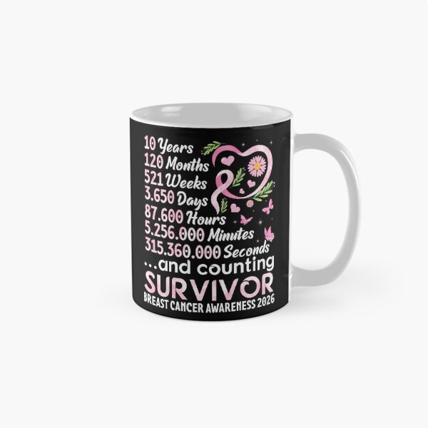 Item preview, 10 Years and Counting Breast Cancer Survivor Awareness 2026 designed and sold by InkStormPro.