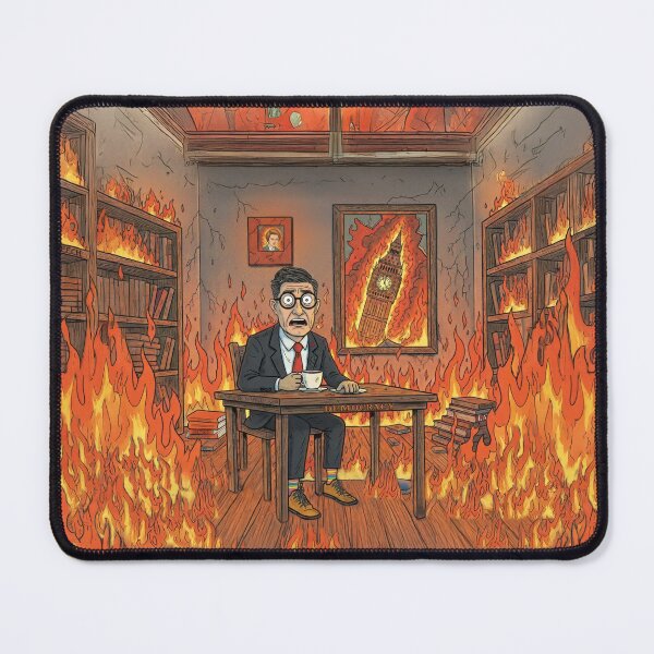Item preview, This Is Fine - PM Andy Burnham Edition designed and sold by DoomLoopDesigns.