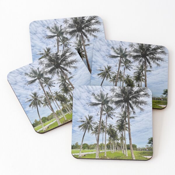 Item preview, Majestic Coconut Palm Trees Under Cirrocumulus Sky designed and sold by lamlamds.
