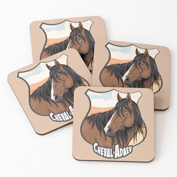 Item preview, The head of the Adaev Horse, a coat of arms and a landscape designed and sold by Cheval-de-coeur.