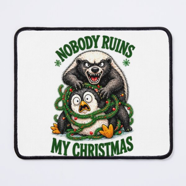 Item preview, Funny Honey Badger Ruins Christmas designed and sold by paintingnou.