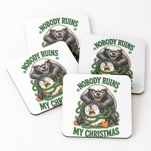 Item preview, Funny Honey Badger Ruins Christmas designed and sold by paintingnou.