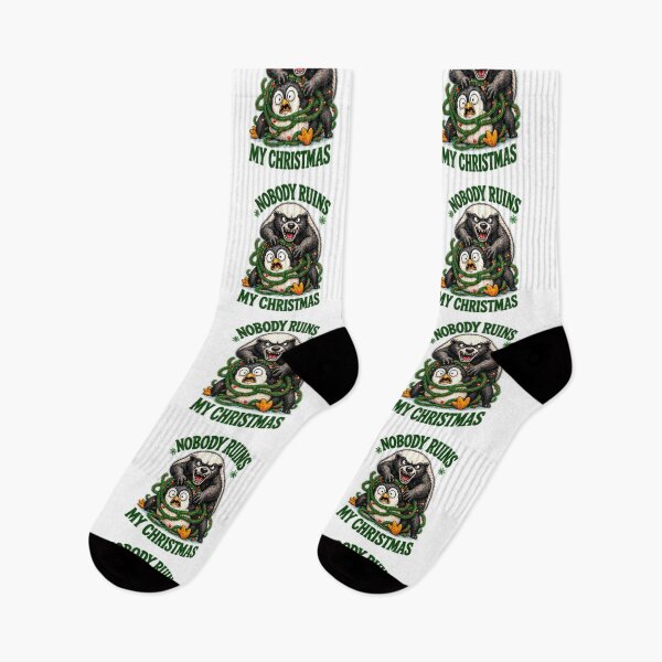Item preview, Funny Honey Badger Ruins Christmas designed and sold by paintingnou.