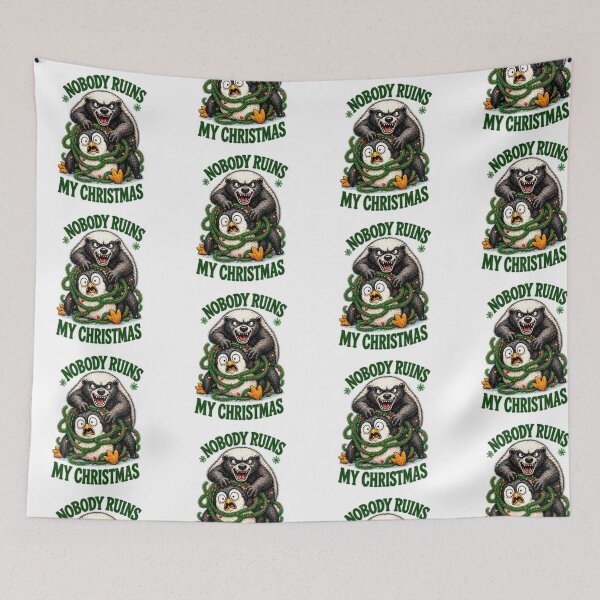 Item preview, Funny Honey Badger Ruins Christmas designed and sold by paintingnou.