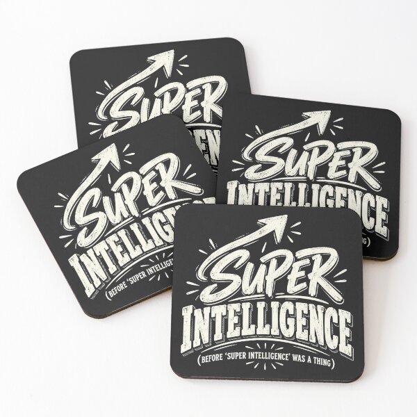 Item preview, Super Intelligence Funny Smart Nerd Typography designed and sold by Castielalger.
