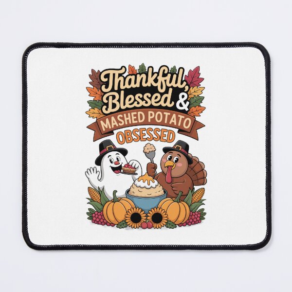 Item preview, Thankful Blessed And Mashed Potato Obsessed Funny Thanksgiving Turkey designed and sold by jkrphoto.