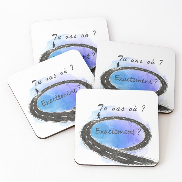 Item preview, Tu Vas Où Exactement? – Minimalist Surreal Road Illustration designed and sold by TitiaDesign.